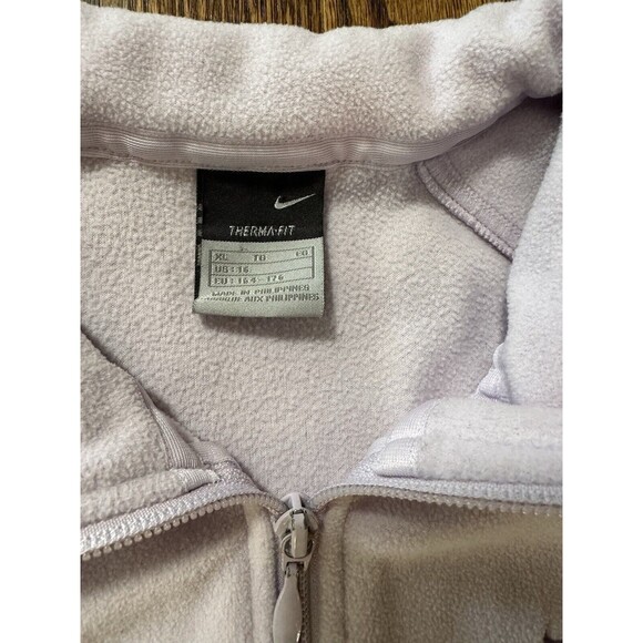NIKE Girls ThermaFit Fleece Vest‎ Size XL Full Zip Light Purple Zip Pockets EUC - Picture 2 of 9